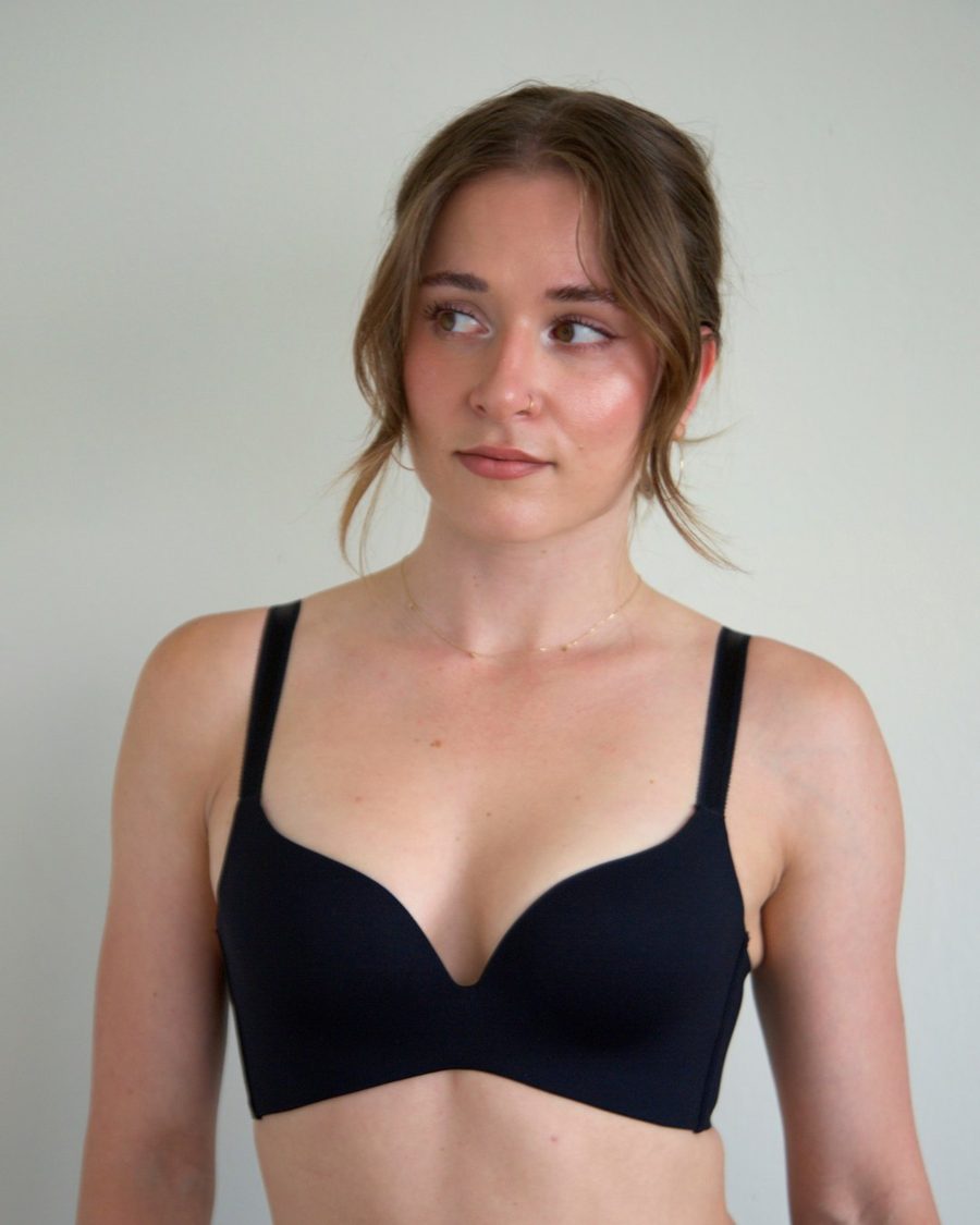 A model looking to the side in The Radical Bra